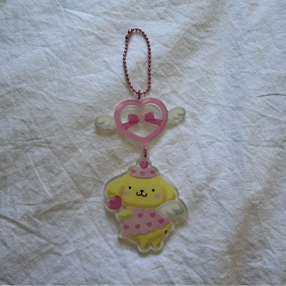Sanrio Pompompurin Dreaming Angel Acrylic Keychain